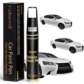 (077) PearlWhite/Starfire Pearl Touch Up Paint Compatible with Lexus, Exact Match Car Paint Pen Automotive Scratch Repair Remover Kit Quick & Easy Solution for Vehicle Chips and Nicks