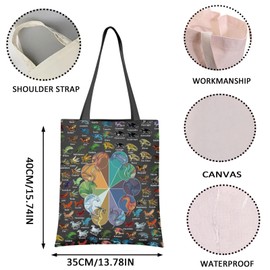 VAMSII WNovel Dragon Tote Bag Darkstalker Gift Fire Dragon Bookish Shoulder Bag (Wings Fi tote)