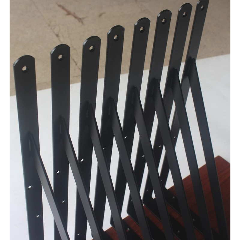 8 Pack L16" x H 10" Black Heavy Duty Shelf
