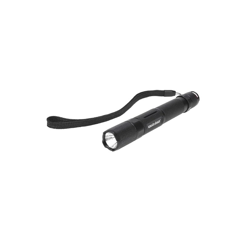 PRO-SAFE Tactical LED Flashlight: Black Aluminum Body, 65 Lumens, Uses