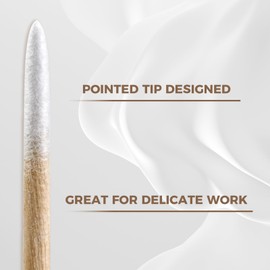 200Pcs Pointed Cotton Swabs - Precision Microblading Cotton Swabs with Wooden Sticks, 4 Inch Cotton Swabs for Makeup, Cleaning Nail Polish, Eyebrow, Tattoo Permanent Supplies, Craft