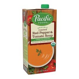 Pacific Foods Soup Low Sodium Roasted Red Pepper Tomato Organc 32 oz (Pack of 3)