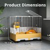 Oneluck Deluxe Rolling Bunny Hutch with Urine Guard,Small Rabbit Cage