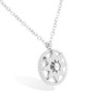 Toi&Moi Compass Pendant Necklace in Surgical Stainless Steel (Silver)