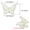 CPELLESSE 6 pcs Butterfly Cabinet Knobs, Crystal Cupboard Pulls Kitchen