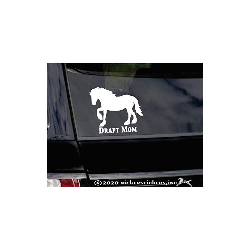 Draft Horse Mom Trailer Vinyl Window Decal Sticker