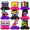 INRUI 9 Pieces 80s Party Honeycomb Centrepieces
