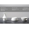 White Bone Ceramic Sake Set with 4 Cups Distilled Spirits