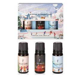 Folkulture Christmas Fragrance Oil | Pack of 3 Christmas Essential Oils Set | Scented for Diffusers for Home | Christmas Gifts | Scents - White Woods, Cashmere, Lavender - (Winter Wonderland)