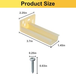 Drawer Track Back Plate R 7265 Brackets for Prime-Line, Drawer Slide Socket Replace, for Rear Drawer Track Socket Repair