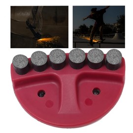 Qryxalith Skateboard Spark Plate,Skateboard Friction Spark Tool,Ultimate Skateboarder's Accessory(Red)