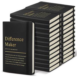 Chiisong 24 Pcs Employee Appreciation Gifts A6 Small Leather Journals Bulk Inspirational Different Maker Notebook Thank You Gift for Women Leadership Coworker Team Staff Christmas(Black)