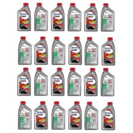 Mobil 24 Quarts Engine Motor Oil Mobil SUPER Synthetic Blend SAE 10W-30