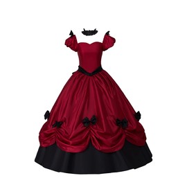 SFWXCOS Gothic Southern Belle Victorian Marie Antoinette Wedding Ball Gown Rococo Masquerade Prom Dress XS
