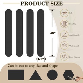 4 Pcs Non-Slip Furniture Rail Pads for Recliners, Furniture Grippers, Recliner Floor Protector, Anti-Slip Furniture Rail Pads for Hardwood Floors and Sofa, Couches, Chairs