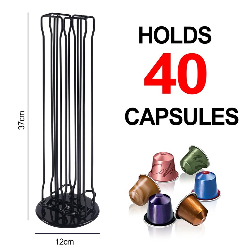 Coffee Pod Holder for Nespresso Pods, 40 Capsule Capacity, 360°