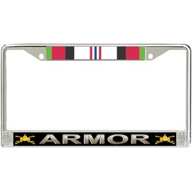 MilitaryBest U.S. Army Armor Afghanistan Veteran License Plate Frame