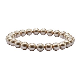 Champagne Pearl Bracelet for Women Men's Gifts - Protection Healing Crystal Bracelet - 8mm Gemstone Beaded Stretchable Bracelet Pulseras Para Hombres Mujer Stocking Stuffers