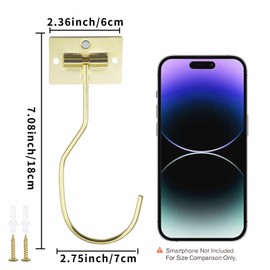 BJUTYEU Self-Adhesive Banana Hooks, Foldable Magnetic Hanger Under Cabinet, Sturdy Metal Banana Holder for Kitchen, Space-Saving Design to Keep Bananas Fresh 1 Pieces Gold