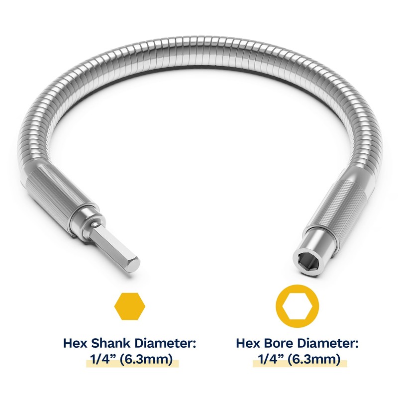 Tomorotec Flexible Drill Bit Extension Kit for Automotive Repairs, Home