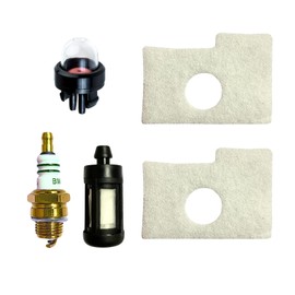 REDEEMX Compatible with Stihl MS170C MS180C MS170 MS180 Air Filter Plate 1130 124 0800 Tune Up Kit Rebuild Kit Gas Chainsaw Maintenance Kit Spark Plug Fuel Filter Primer Bulb Replacement Part