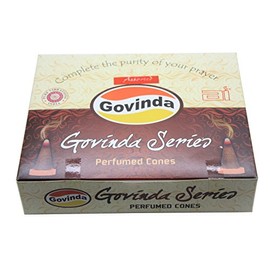 Govinda Incense Cones - Assorted - 12 Packs of 10 Conse Each - with Six Different Scents
