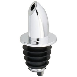 Winco Chrome Plated Free Flow Pourer, No Collar,Black