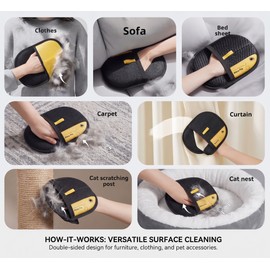 Pet Hair Removal Kit for Cats & Dogs – Sticky Roller, Static Brush & Grooming Gloves for Home Furniture and Clothing Cleaning