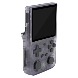 Handheld Game Player Vintage 3.5 Inch 5G 2.4G 4.2 BT WIFI Screen Electronic Game Player with Tempered Film Transparent Purple RG353V