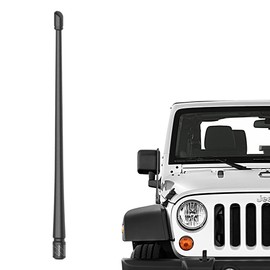 RYDONAIR Antenna Compatible with Jeep Wrangler All Models 2007-2025 & Jeep Gladiator 2020-2025, Internal Copper Coil for Enhanced Reception, 13 inches Flexible Rubber Antenna Replacement