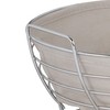 Relaxdays Bread Basket Metal with Removable Fabric Insert, Round, Breakfast