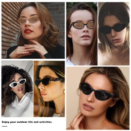 TIANYESY Sunglasses Womens Trend Men Retro Oval Sunnies Fashion Sun Glasses Shades (Black+leopard print brown)