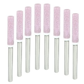 Rierdge 8 Pack Diamond Chainsaw Sharpener, 4MM High Hardness Grinding Bits Polishing Stones, Durable Files for Electric Chainsaws/Garden Tools, 5/32 Inch (Pink)