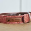 Tweed Dog Collar - Orange (Medium)