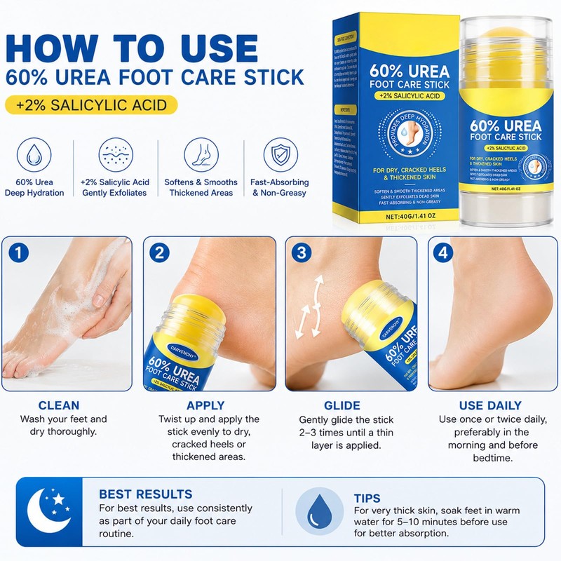 Urea Cream 60 Percent for Feet with 2% Salicylic Acid,