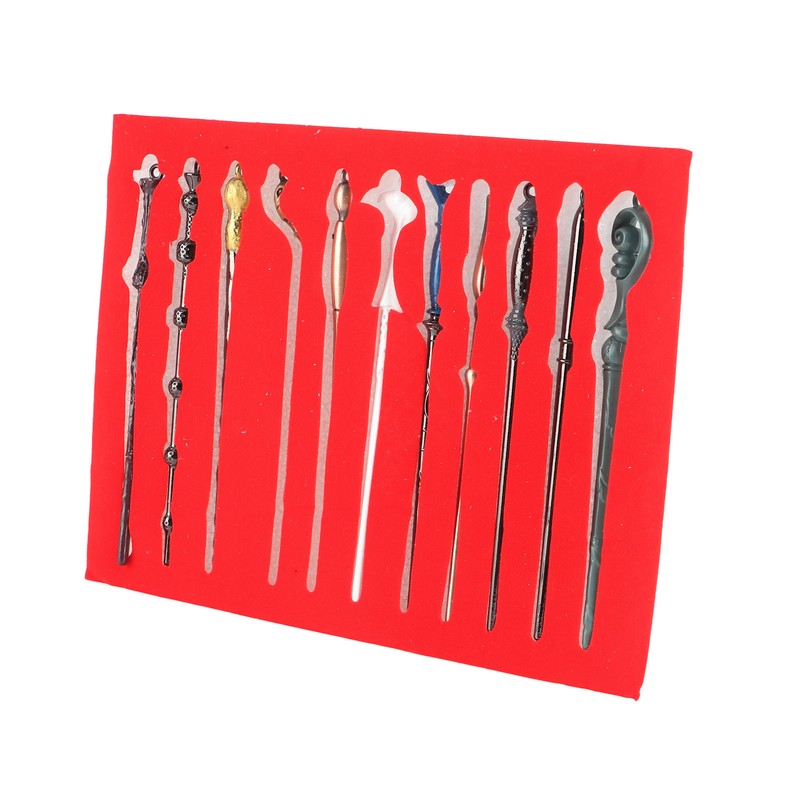 Keychain Necklace Wand Set Alloy 11Pcs Magic Wand Sticks with
