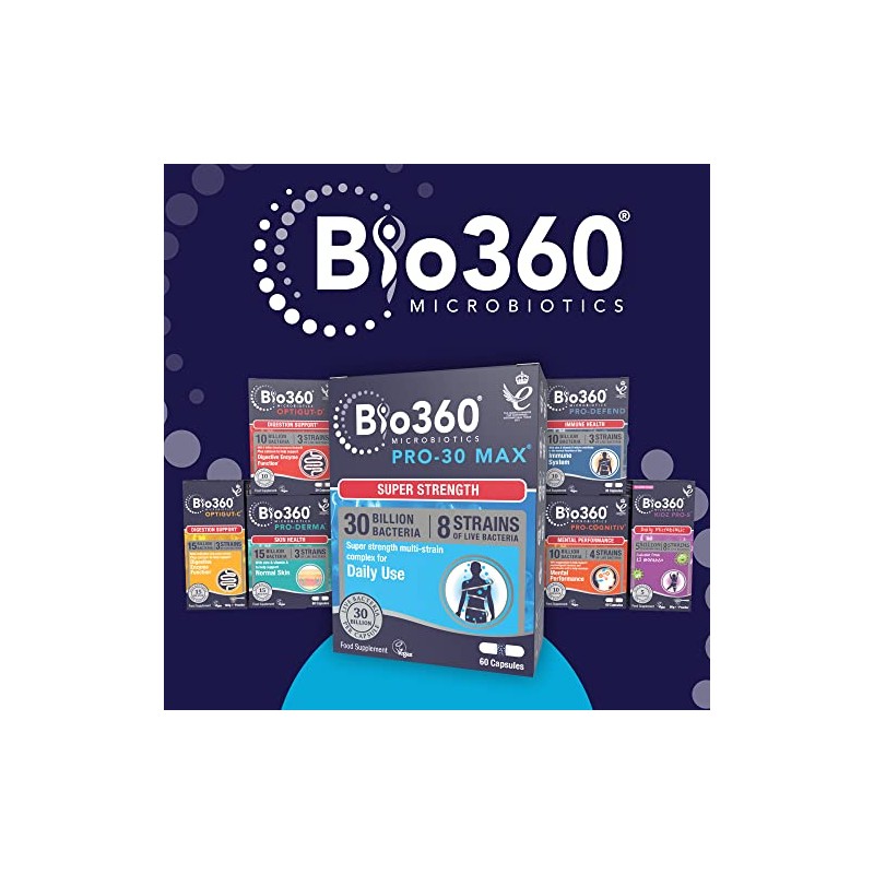 Bio360 Pro-30 MAX (30 Billion Bacteria)|from Natures Aid | 60