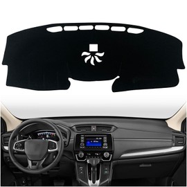 KEEGTBOX Cubierta de tapete para salpicadero para consola central interior personalizada para Honda CRV 2017 2018 2019 2020 2021 2022 Honda CR-V Hybrid 2020-2022 2022 cubierta de salpicadero accesorios (borde negro)