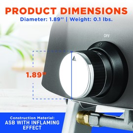 Nutrichef Oven Knobs Replacement, Plastic Control Knob - Replacement Part for Portable Outdoor Pizza Oven, Used for Model NCPIZOVN,Stainless Steel Color Plastic Range Burner Control Dial Knob