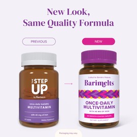 BariMelts Once Daily Bariatric Multivitamin with Iron, 60 Easy-Swallow Caplets (2-Month Supply), Multivitamin for Women, Multimineral Complex, Supports Nutrition After Bariatric Surgery​