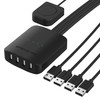 SABRENT Interruptor de uso compartido USB 2.0 hasta 4 computadoras