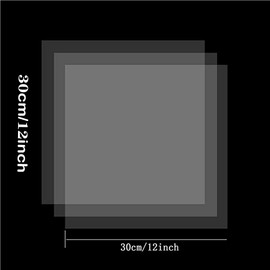 15 Pieces Blank Stencil Sheets, 12 x 12 Inch Clear Blank Material Mylar Templates, Square Blank Stencil Template for Cricut Vinyl Cutting Machine/Silhouette Stencils Material