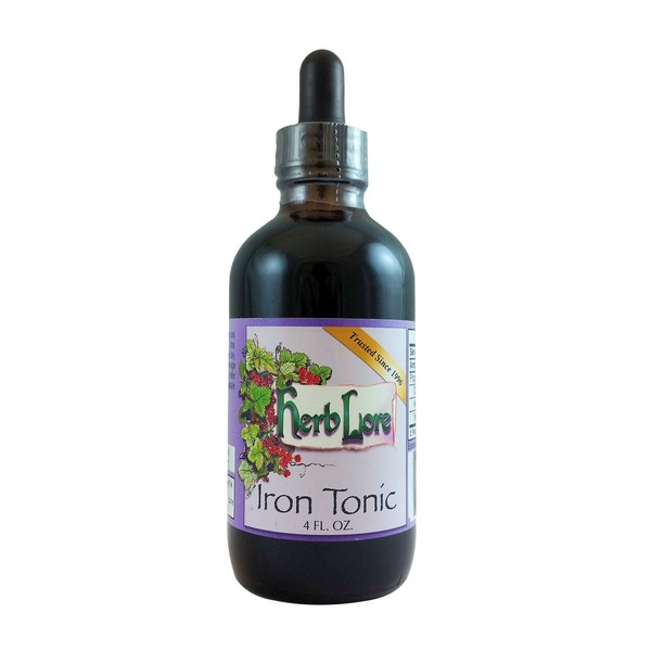 Herb Lore Iron Tonic Tincture - 4 fl oz - Non-Constipating Liquid Iron Supplement for Women & Men - Herbal Iron Drops to Support Healthy Iron Levels