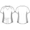 Med Couture V-Neck Scrub Top for Women with 4 Pockets,