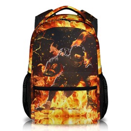 Boys Backpack for School, Football Backpacks for Kids Sports Lovers, 17 Inches Cool Large Capacity Bookbag for Primary Preschool Kindergarten Elementary Students