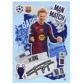 Match Attax 2024 2025 Frenkie de Jong Man of The Match Trading Card