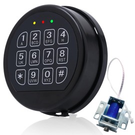 Gun Safe Lock Replacement with Solenoid Lock Black Keypad Electronic Lock for Home and Business Safe Box