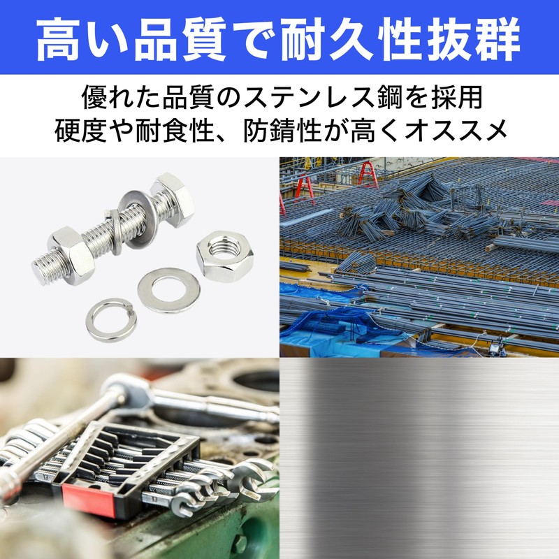 HAMILO M8 Hex Bolt Set, Nuts Included, Washers Included, Length