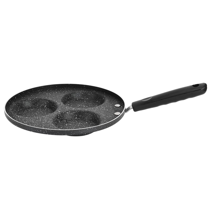 3 Round Holes Non Stick Coating Eggs Frying Pan Home