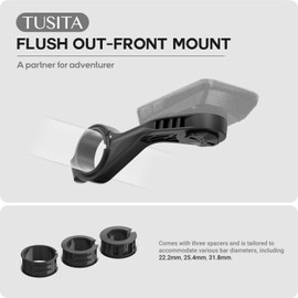 TUSITA Flush Out Front Mount Compatible with Wahoo Elemnt GPS Bike Computer, Fit 22.2mm 25.4mm 31.8mm Handlebar